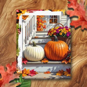 Carte Postale Marches d'avant de l'automne Bon thanksgiving