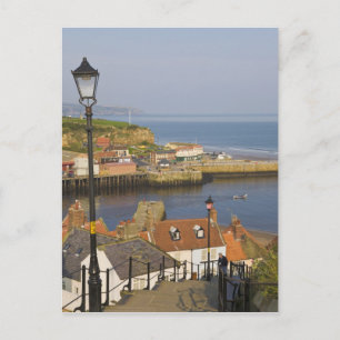 Carte Postale Marches menant au port, Whitby, Nord