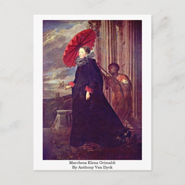 Carte Postale Marchesa Elena Grimaldi Par Anthony Van Dyck (Devant)