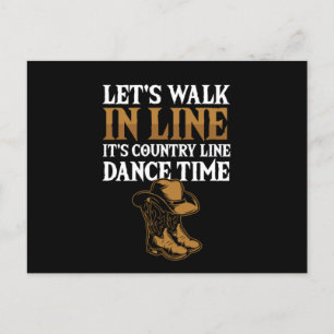 Carte Postale Marchons En Ligne Danse Sport Rodéo Cadeau