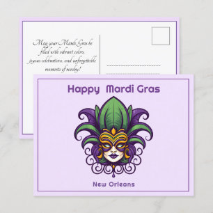 Carte Postale 💚 💜 💛 Mardi Gras