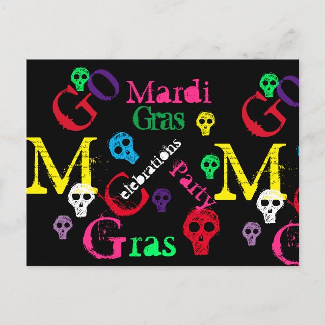 CARTE POSTALE MARDI GRAS (Devant)