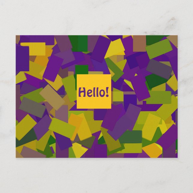 Carte Postale Mardi Gras Blocks (Devant)