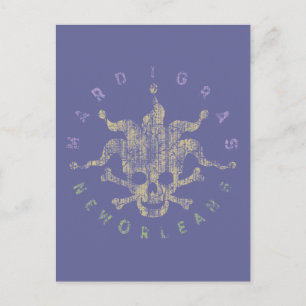 Carte Postale Mardi Gras Pirate Jester