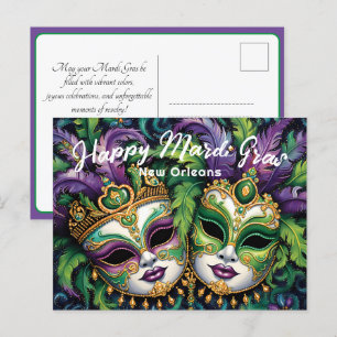 Carte Postale 💚 💜 💛 Mardi Gras Splendor