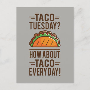 Carte Postale Mardi Taco ? Taco Tous Les Jours !