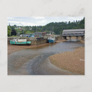 Carte Postale Marée basse à la baie de Fundy à St. Martins, Nouv