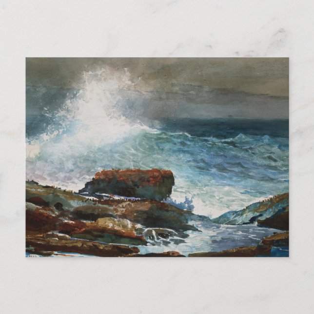 Carte Postale Marée montante Scarborough Maine par Winslow Homer (Devant)