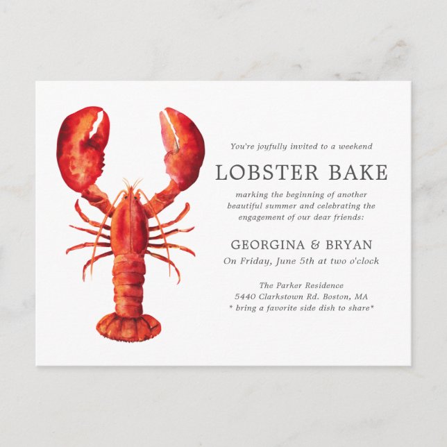 Carte Postale Marée Rouge | Cuisson du homard (Devant)