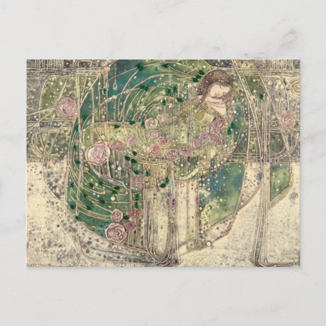 Carte Postale Margaret MacDonald Mackintosh Sleeping Princesse (Devant)