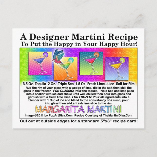 Carte postale Margarita Martini Recette (Devant)