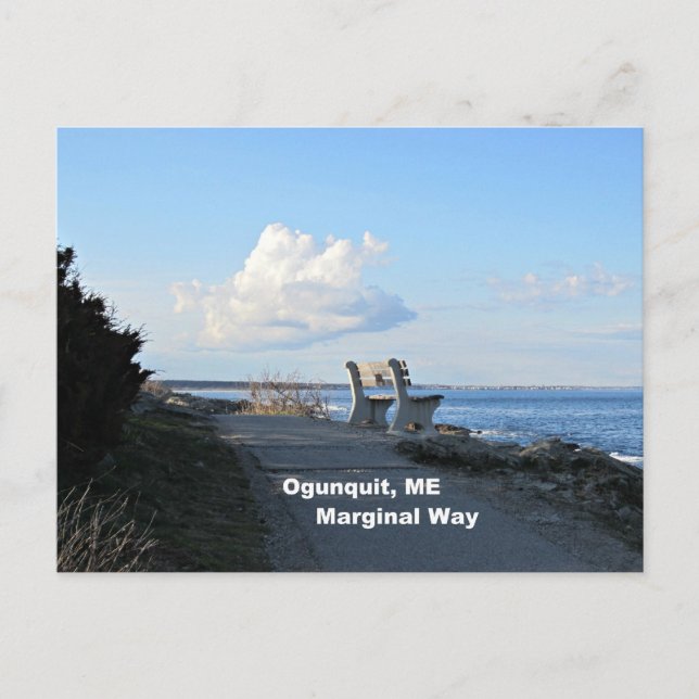 Carte Postale Marginal Way, Ogunquit, Maine (Devant)
