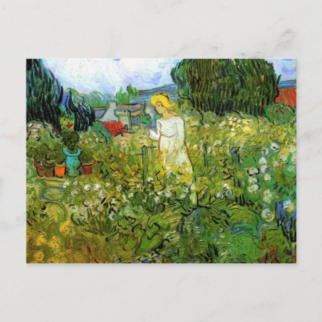 Carte Postale Marguerite Gachet dans le jardin par van Gogh (Devant)