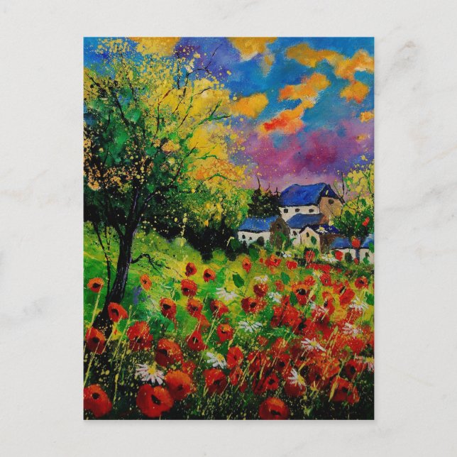 Carte Postale marguerites de pavots 560110 (Devant)