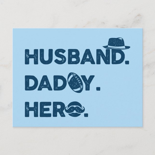 Carte Postale Mari. Papa. Hero. Graphique rétro (Devant)