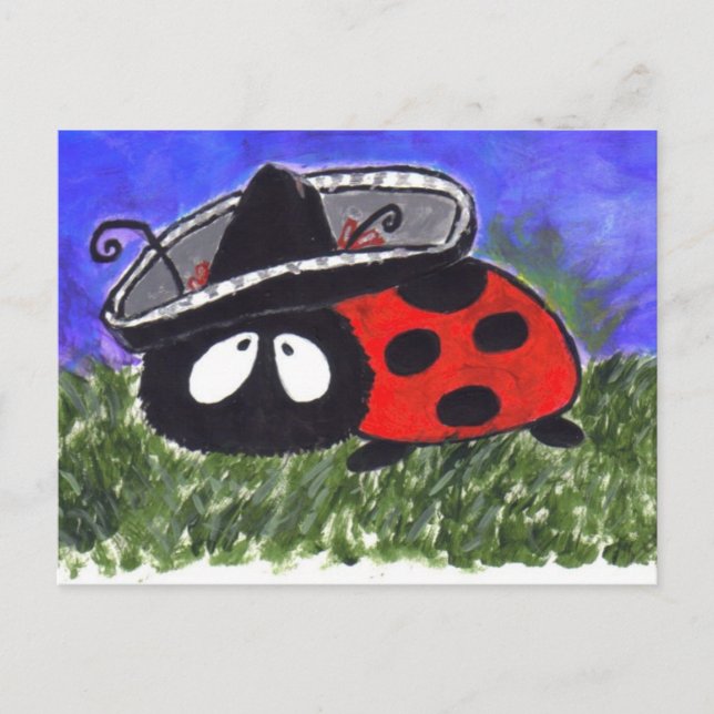 Carte postale Mariachi Ladybug (Devant)