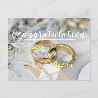 Carte postale mariage