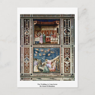 Carte Postale Mariage À Cana Inférieur Par Giotto Di Bondone