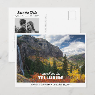Carte Postale Mariage à Telluride Enregistrer la Date de Voyage 