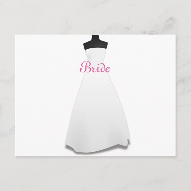 Carte postale Mariage à thème White Gown (Devant)