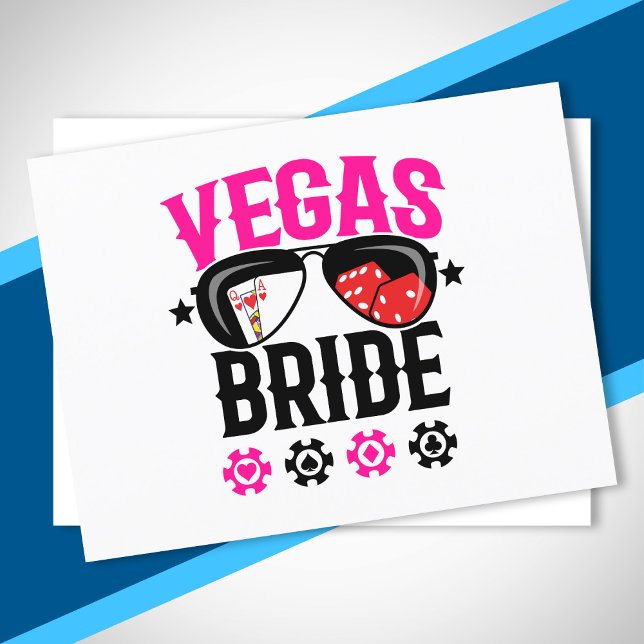 Carte Postale Mariage à Vegas - Mariée - Enterrement de vie de j (Créateur téléchargé)