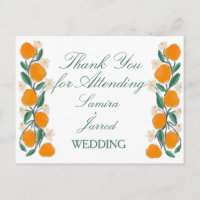 Mariage Abstrait Botanique Orange Dessiné à la Mai