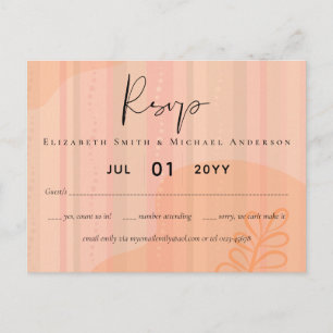 Carte Postale Mariage Abstrait moderne scandinave japonais