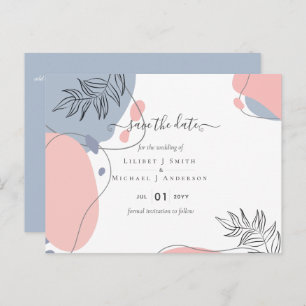 Carte Postale Mariage Abstrait moderne scandinave japonais