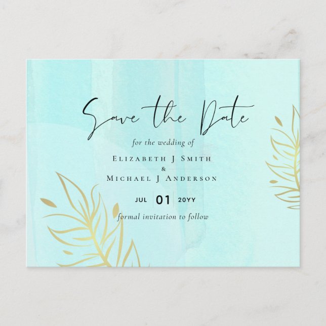 Carte Postale Mariage Abstrait moderne scandinave japonais (Devant)