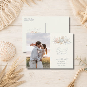 Carte Postale Mariage Amour & Plage Photo Save the Date