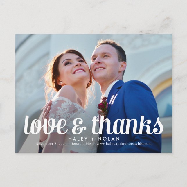 Carte postale Mariage Amour sans peur (Devant)
