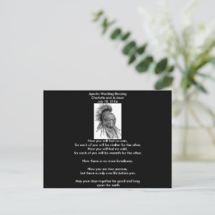 Carte Postale Mariage Apache Bénédiction Ojibwa Cheif