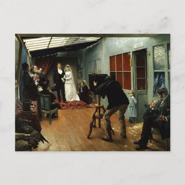 Carte Postale Mariage au Photographe, 1878-9 (Devant)