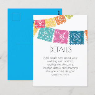 Carte Postale Mariage - Boda - Mariage Papel Picado Détails