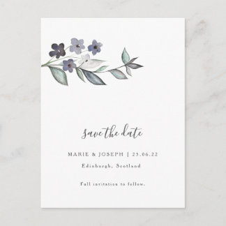 Carte Postale Mariage Botanique Minimal Enregistrer La Date