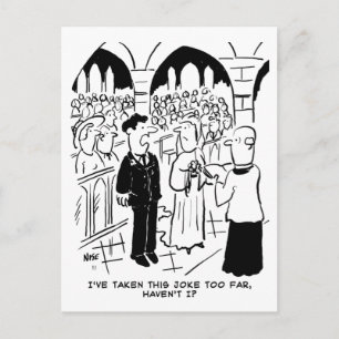 Carte Postale Mariage - Bridegroom Practical Joke Cartoon