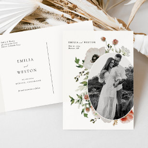 Carte Postale Mariage de automne Boho d'automne Enregistrer la d