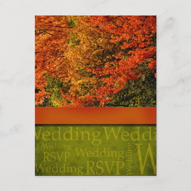 Carte postale Mariage de automne rustique (Devant)