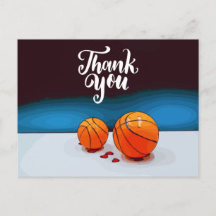 Carte postale Mariage de basket-ball Merci