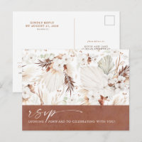 Mariage de Boho Floral en terre cuite RSVP