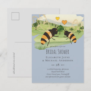 Carte Postale Mariage de campagne pour amoureux de la nature Abe