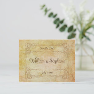 Carte Postale Mariage de conte de fées romantique victorien vint