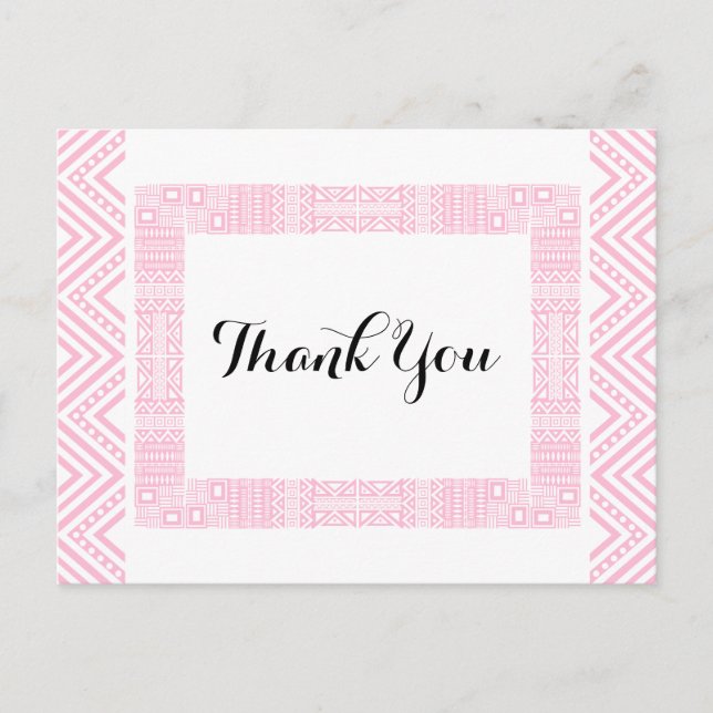 Carte postale Mariage de design ethnique 1 (Devant)