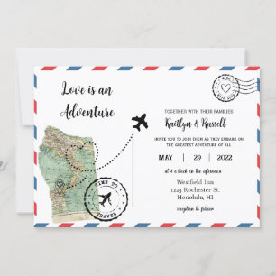 Carte postale - Mariage de destination