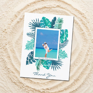 Carte Postale Mariage de feuillage de plage Photo personnalisée