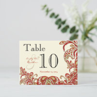 Mariage de la chaux de corail rouge Paisley