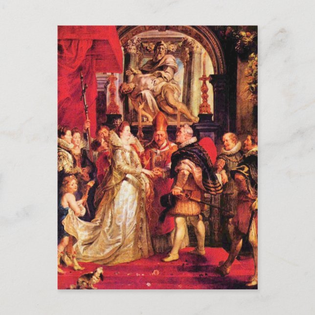Carte Postale Mariage de Medici à Florence par Paul Rubens (Devant)