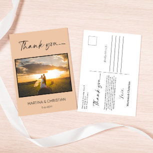 Carte postale Mariage de sable Merci