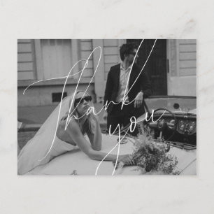 Carte postale Mariage de script minimaliste