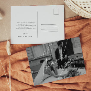 Carte postale Mariage de script minimaliste